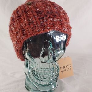 NWT Frye & Co. Chunky Knit Heathered Rust Beanie Cottagecore OS